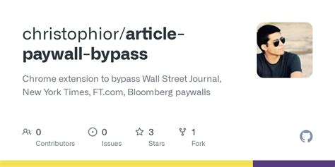 paywall bypass github|New Update 3 Bypass Paywall extensions for Chrome。